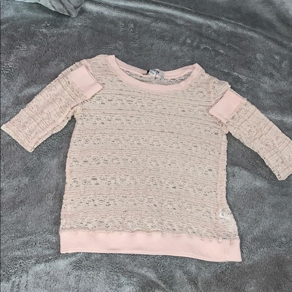 Lace long sleeve shirt